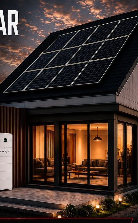 Home with solar panels and a Sigenergy battery